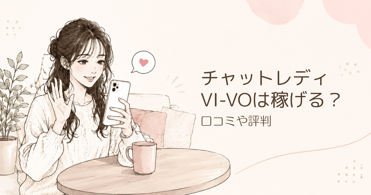 チャットレディ「VI-VO(ビーボ)」は稼げる?口コミや評判、稼ぐコツを徹底解説
